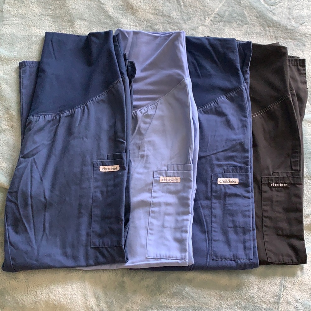 Cherokee Maternity Scrub Pants Black ONLY